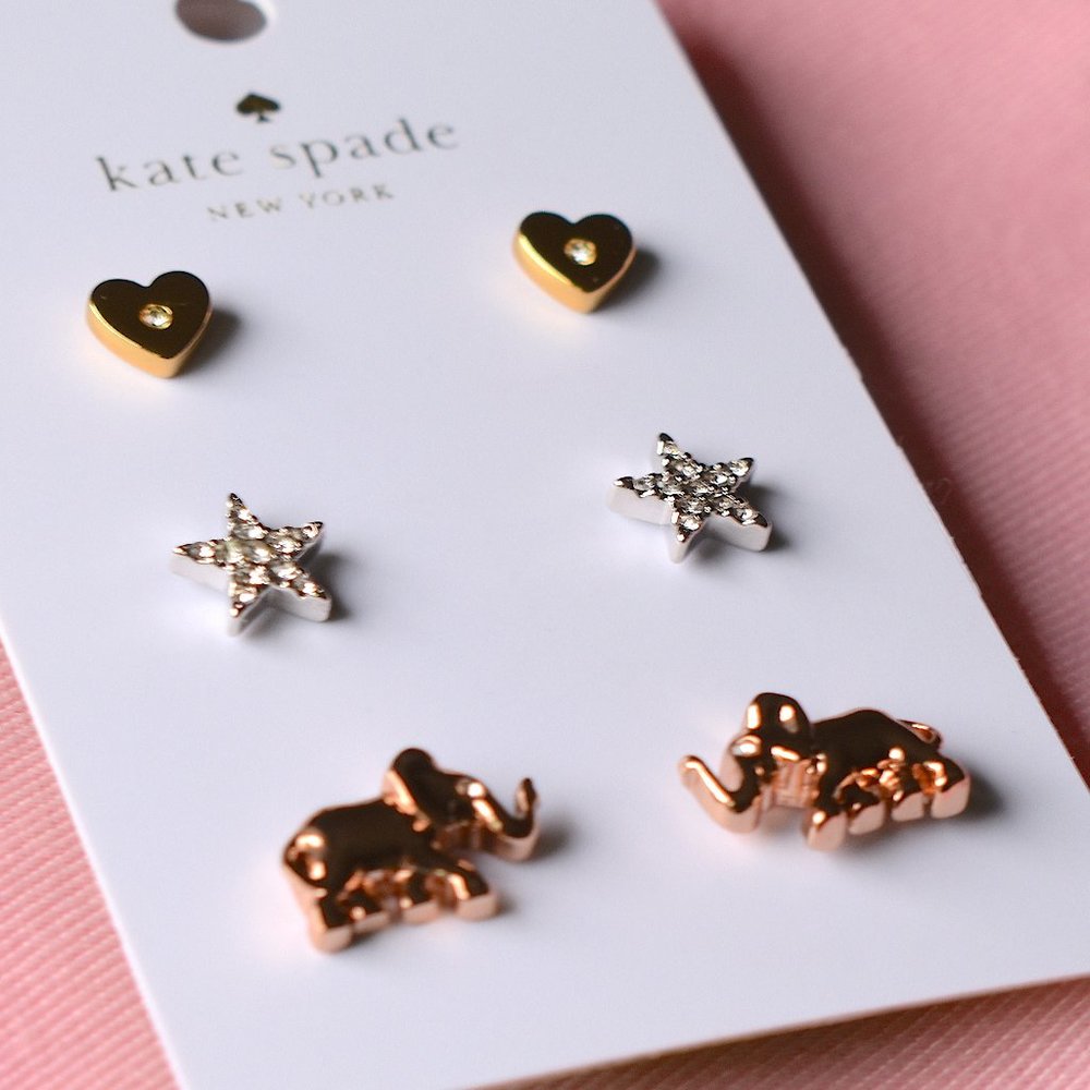 kate spade | set of 3 studs earrings - Picture 1 of 2